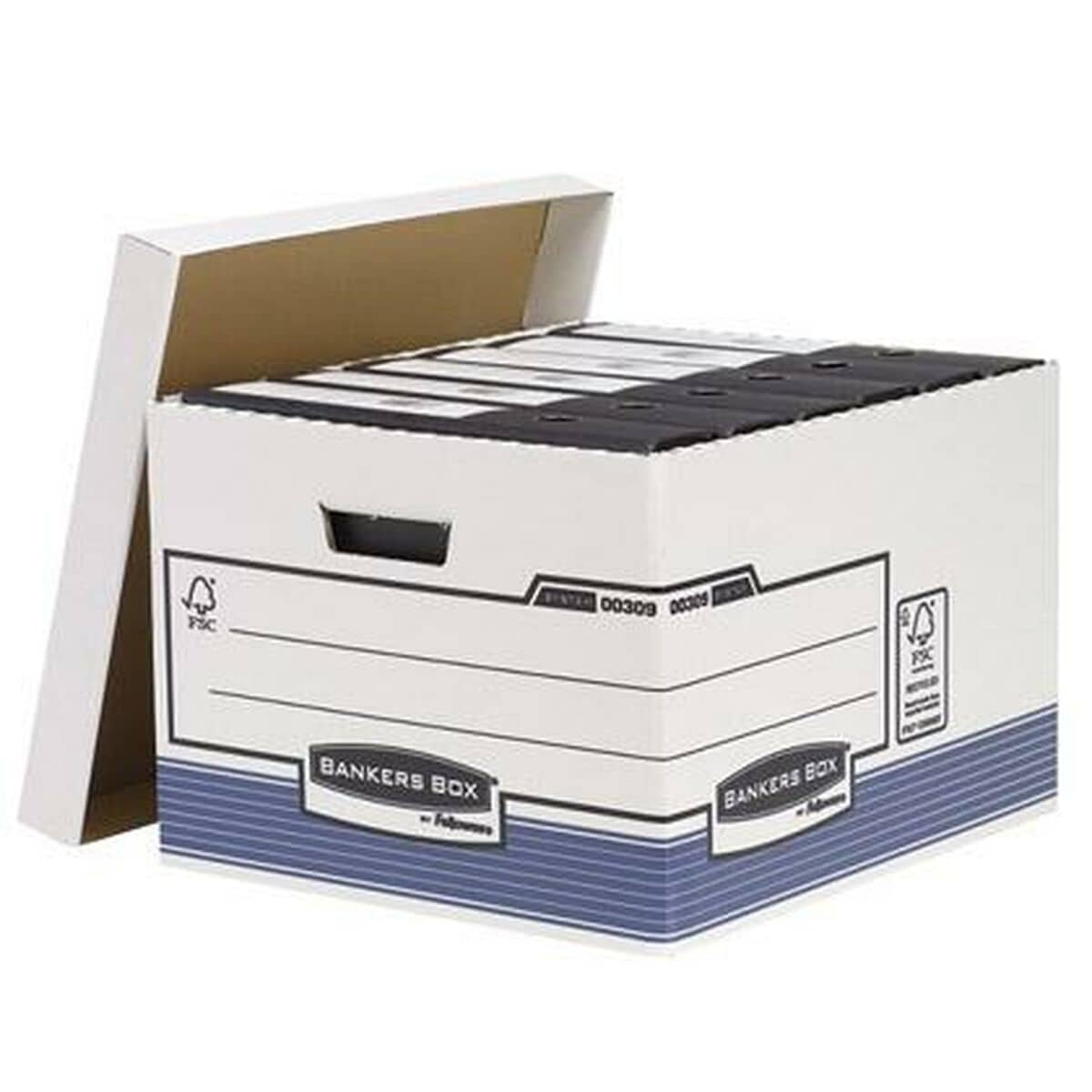 Caja de Archivo Fellowes Azul Blanco Folio 29,4 x 38,7 x 44,5 cm 10 Unidades