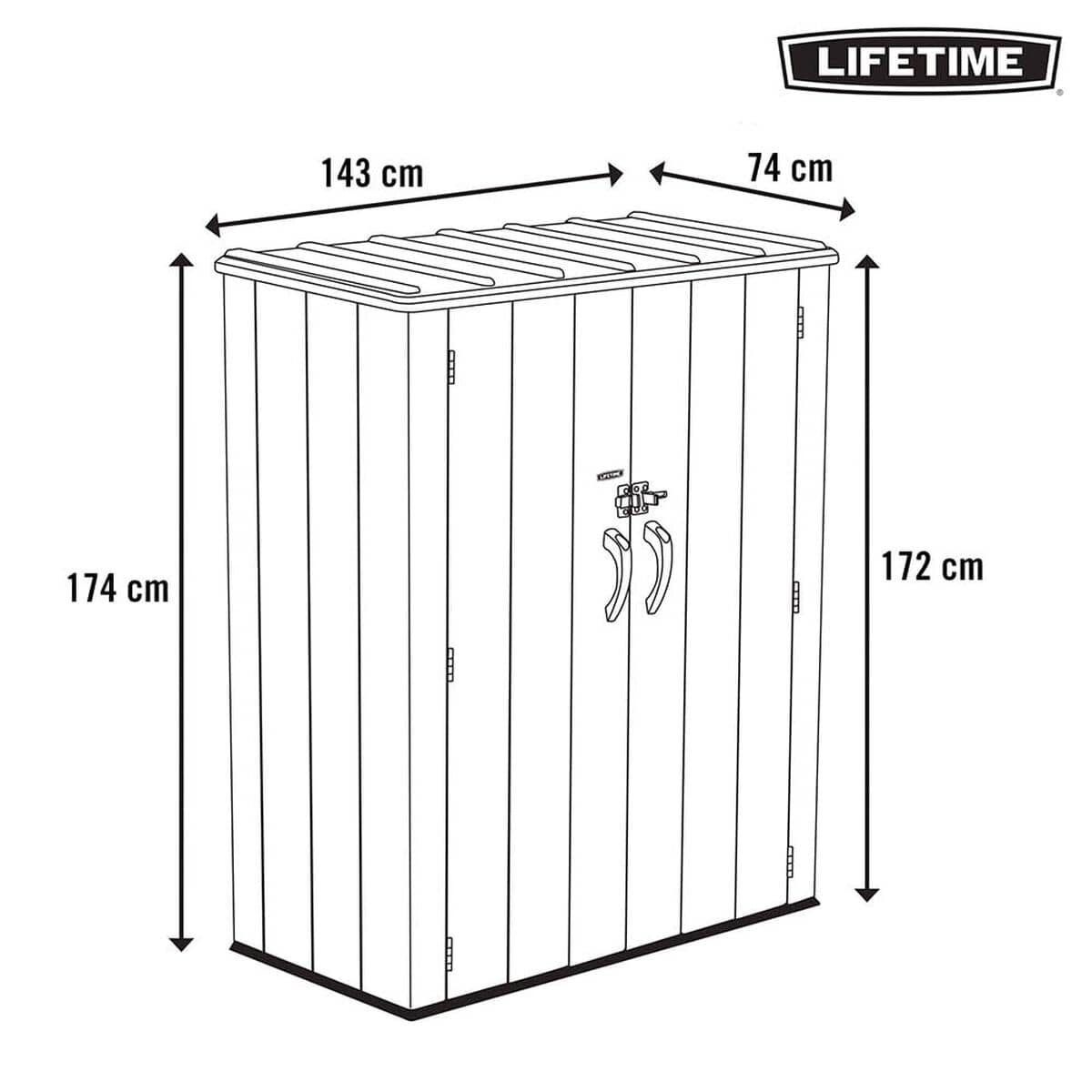 Mueble de almacenaje Lifetime Gris Plástico (Reacondicionado C)