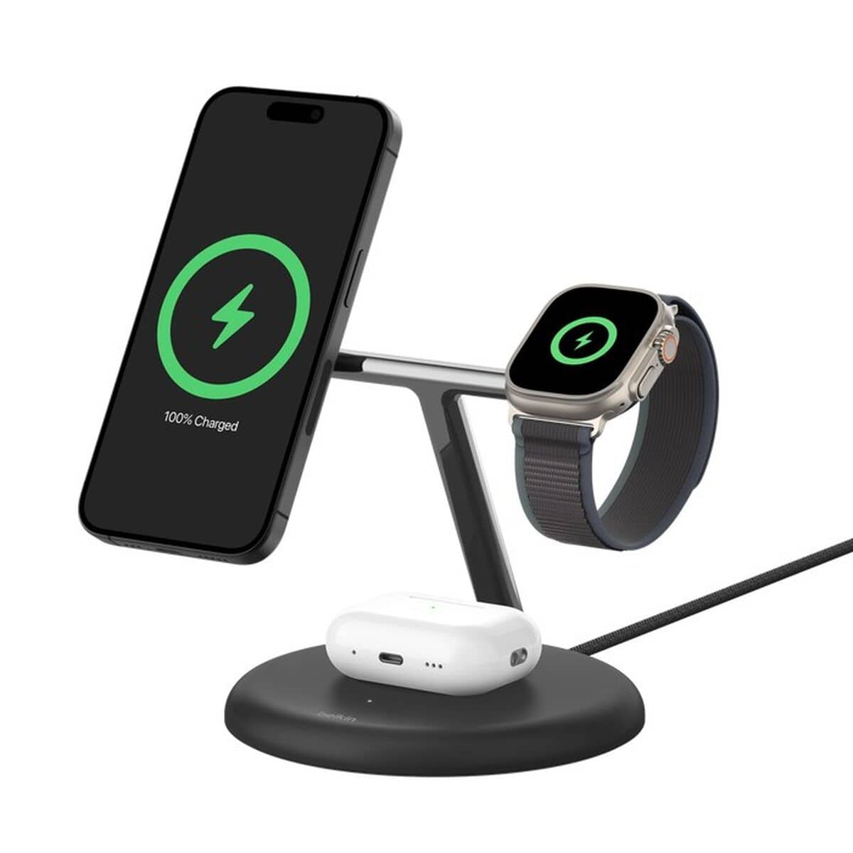 Cargador Inalámbrico con Soporte para Móviles Belkin WIZ023VFWH