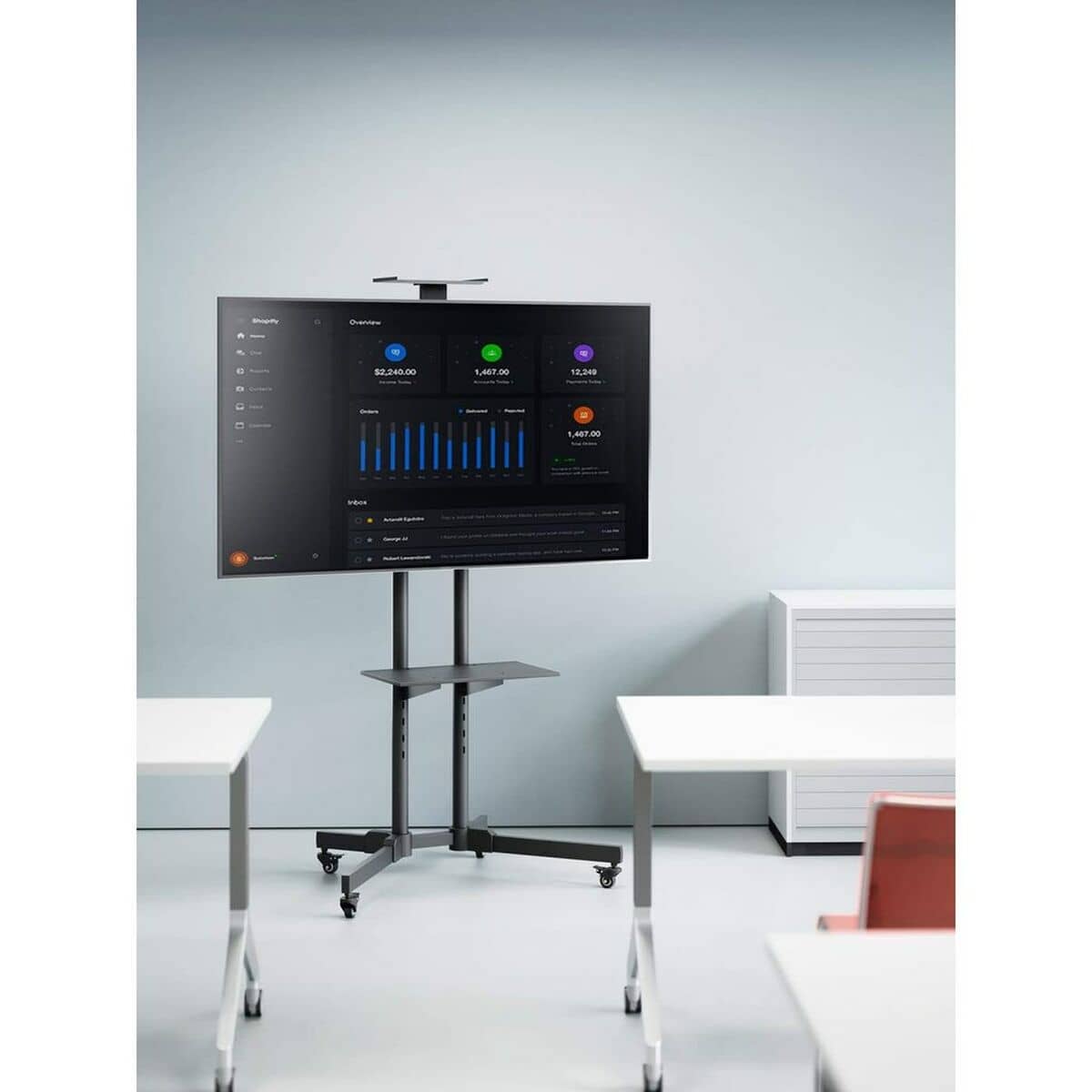 Soporte TV para Suelo Manhattan 461238 70" 50 kg
