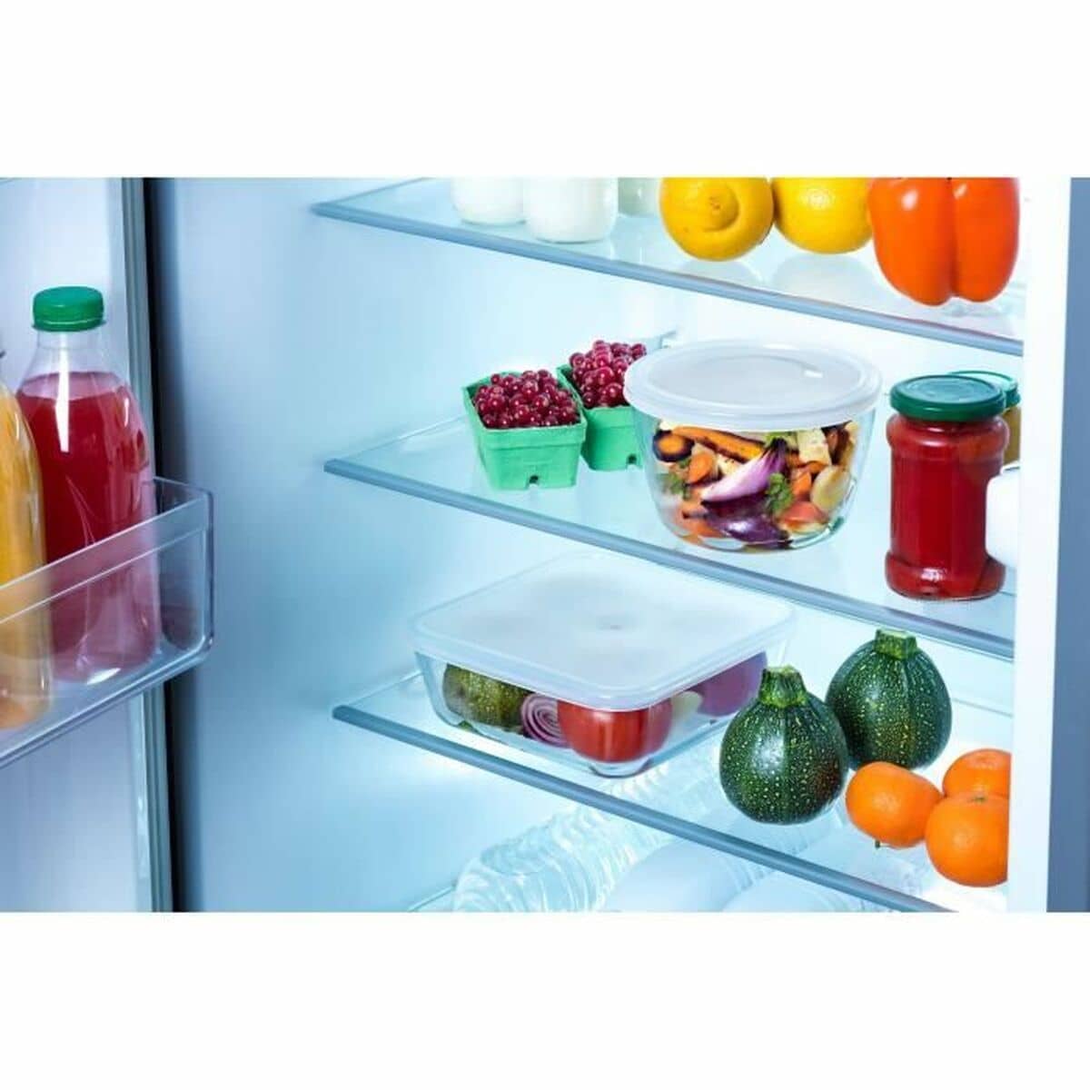 Set de Recipientes de Cocina Herméticos Apilables Pyrex Cook & Freeze Transparente 8 Piezas