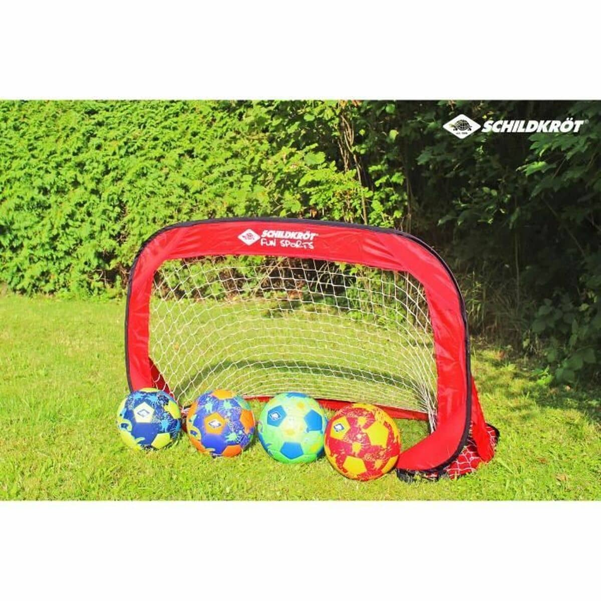 Portería Plegable Schildkröt 120 x 80 x 80 cm Rojo (2 Unidades)