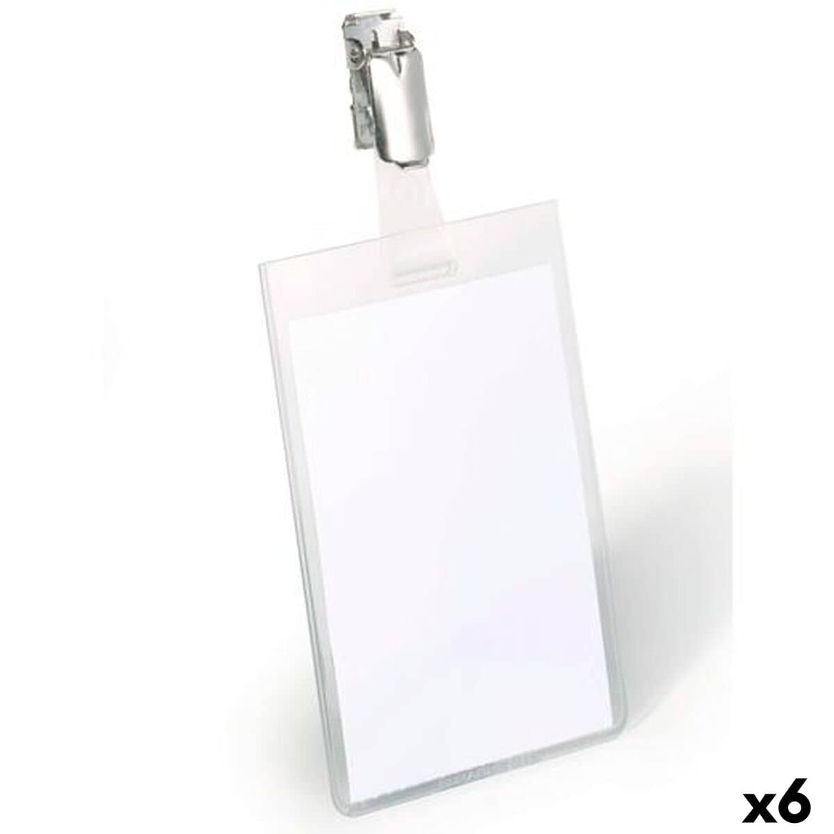 Funda para Tarjeta Identificativa Durable Transparente Plástico 9 x 6 cm 25 Piezas (6 Unidades)