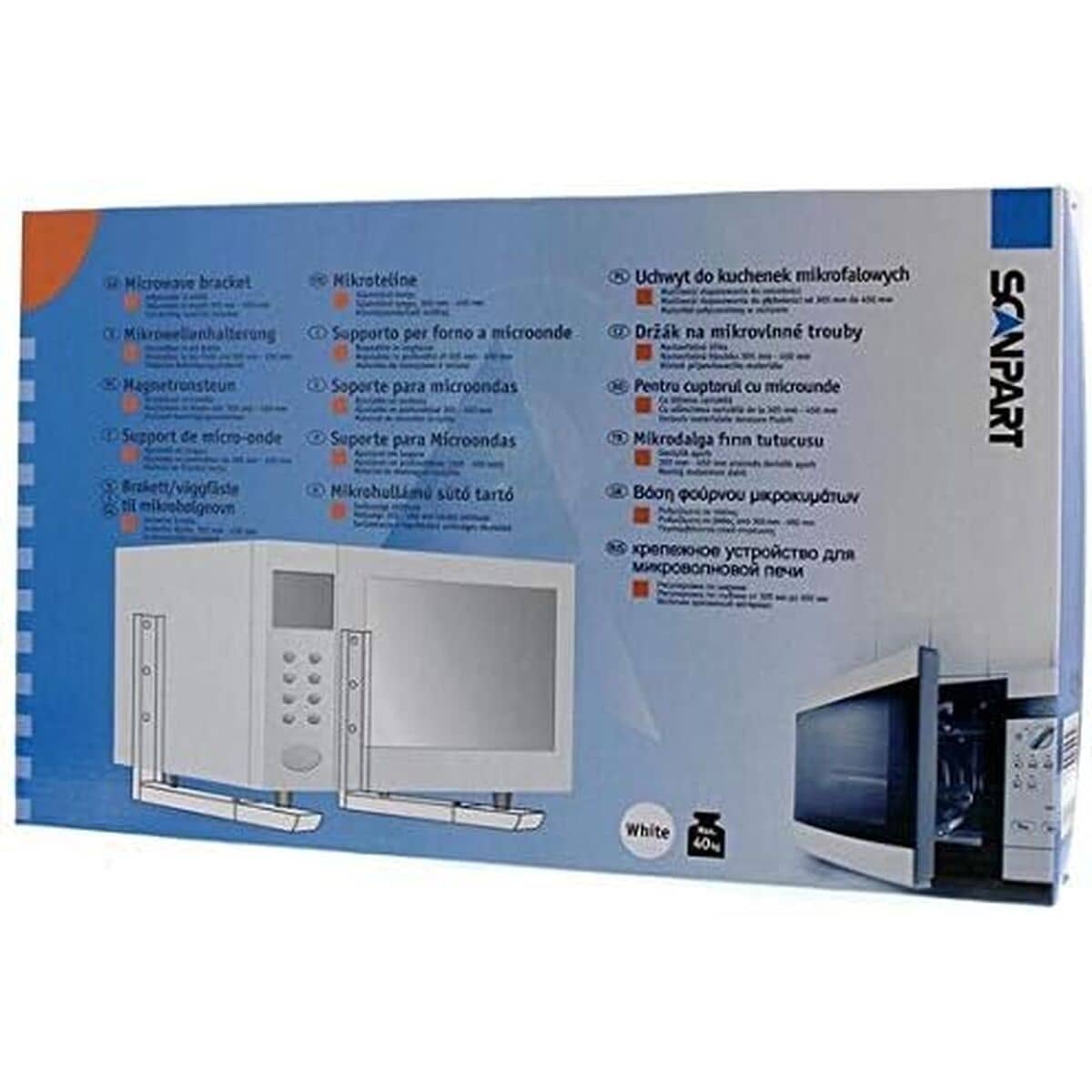 Soporte para microondas Elka Pieterman 73.000.055.10 Blanco 35 kg