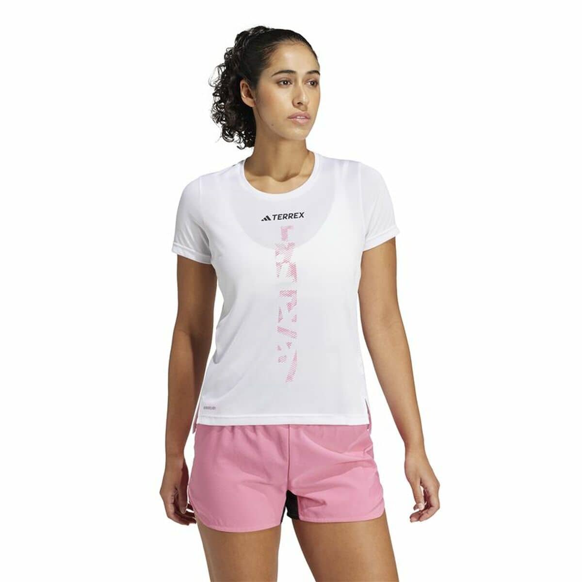 Camiseta de Manga Corta Hombre Adidas Terrex Agravic Blanco