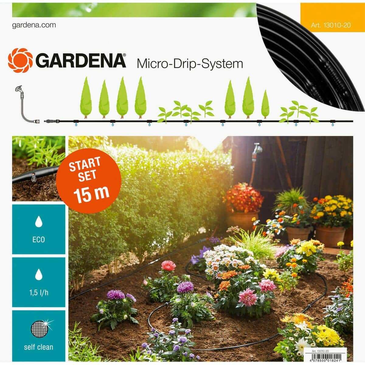 Sistema de riego por goteo Gardena