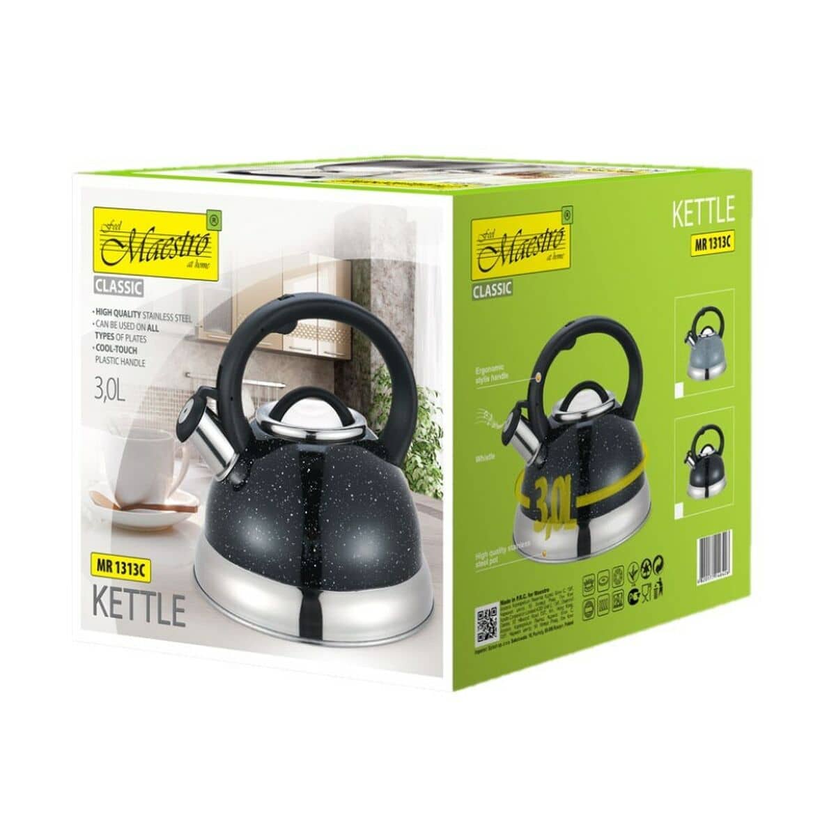 Hervidor Feel Maestro MR-1313-BLACK Negro 3 L