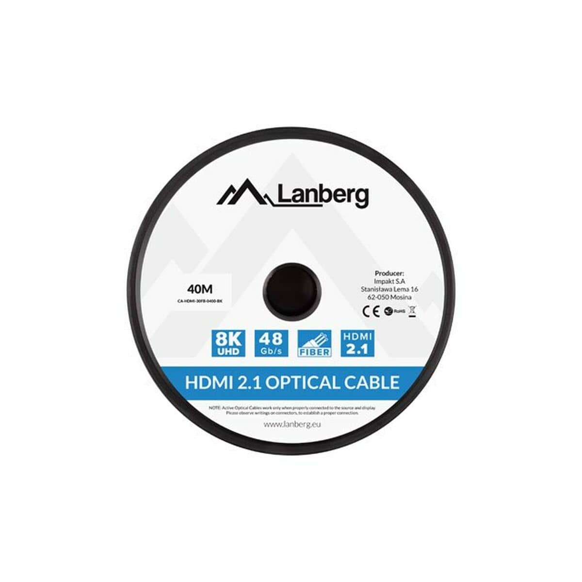 Cable HDMI Lanberg CA-HDMI-30FB-0400-BK Negro 40 m
