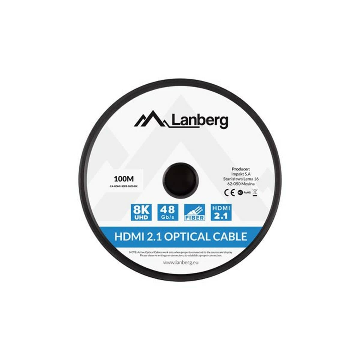 Cable HDMI Lanberg CA-HDMI-30FB-1000-BK Negro 100 m