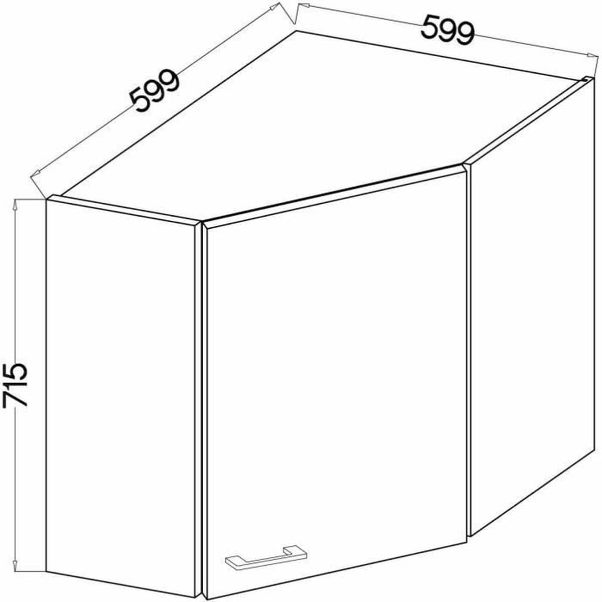 Mueble de cocina Negro 89 x 89 cm