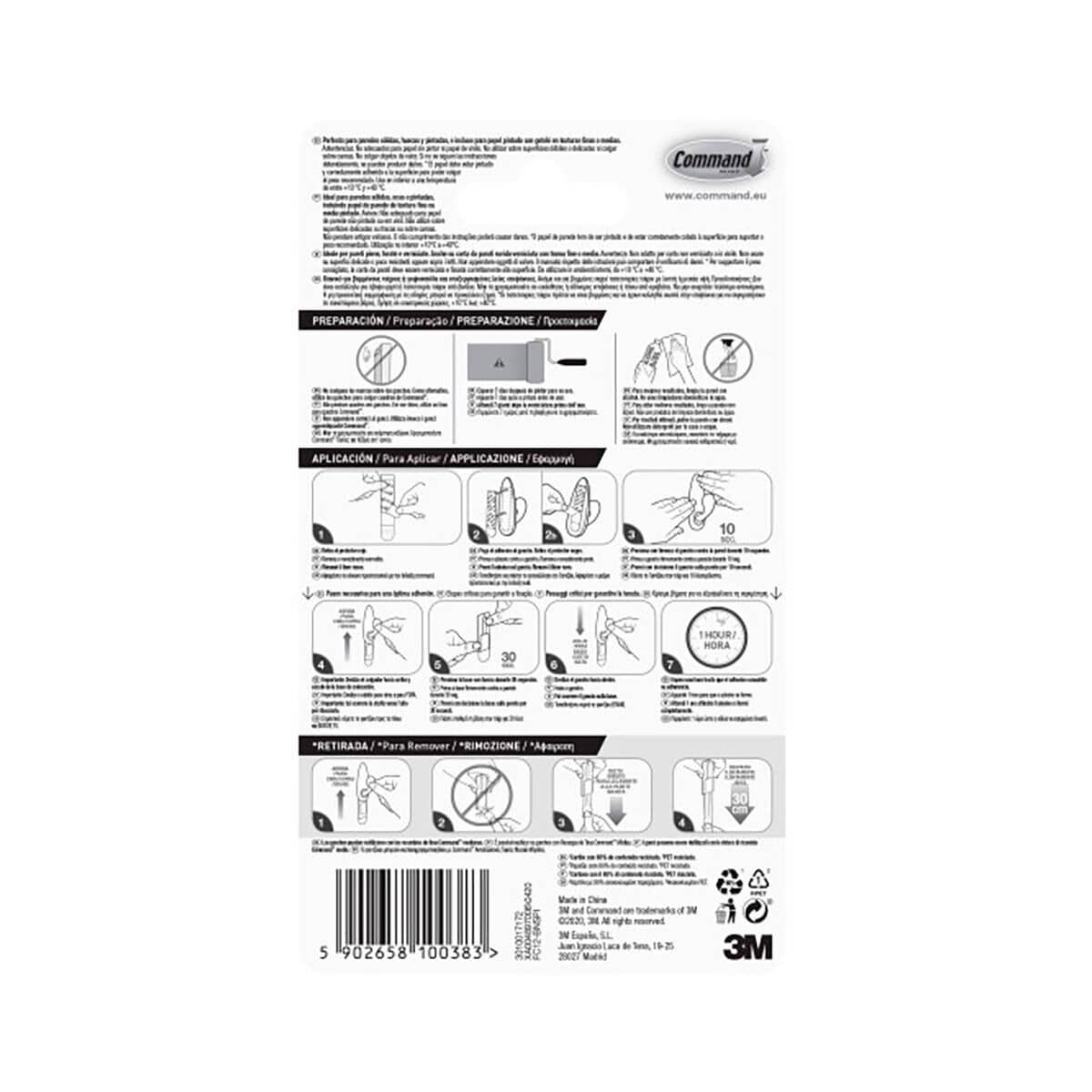 Gancho para colgar 3M 1,3 kg Plateado Metal (1 unidad)