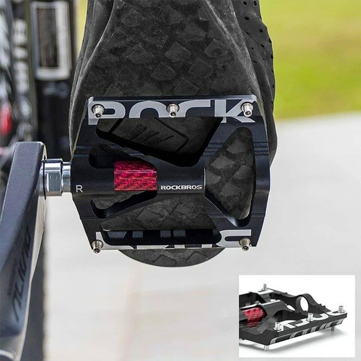 Pedales Rockbros 37213071001 Negro Plateado
