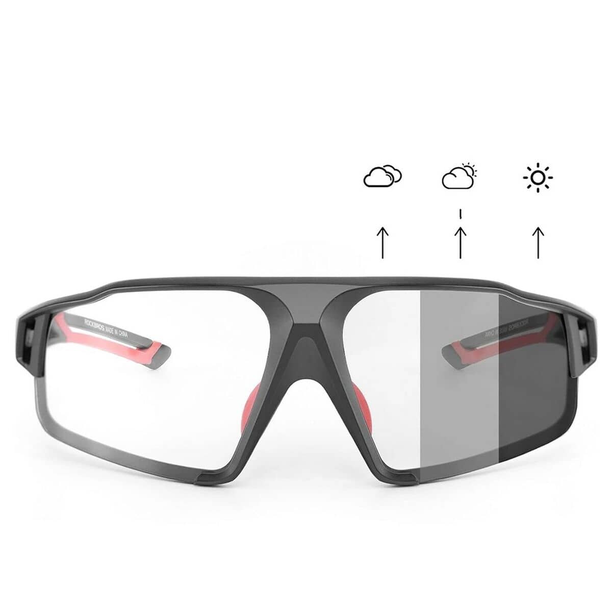 Gafas de Ciclismo Rockbros 163749 Negro Rojo