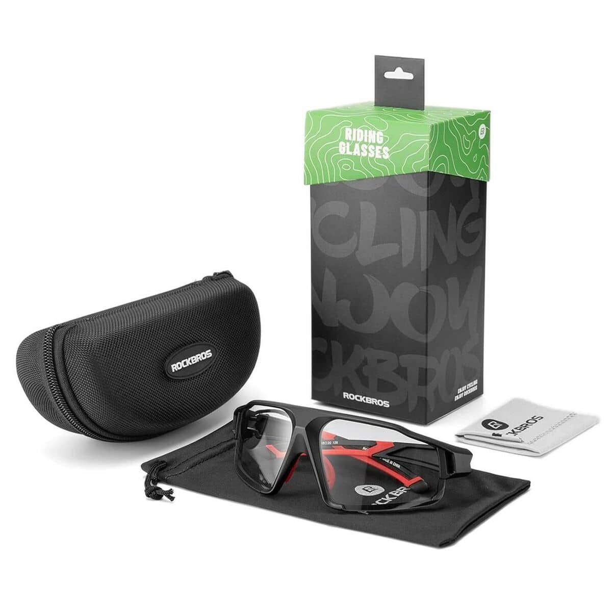 Gafas de Ciclismo Rockbros 163749 Negro Rojo