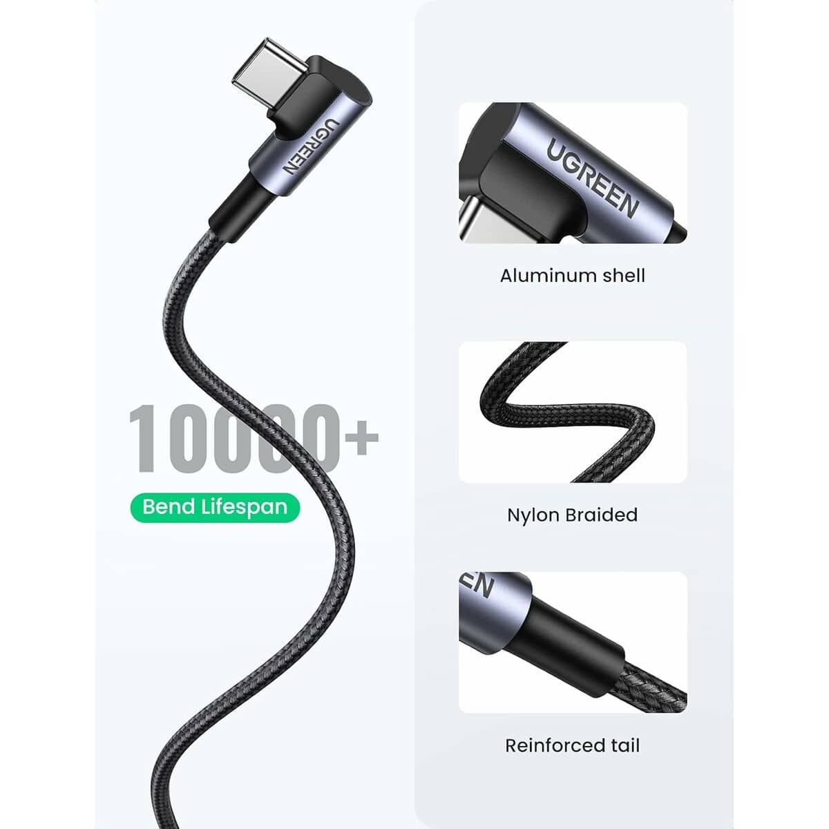 Cable USB A a USB-C Ugreen 50941 Negro 5 m