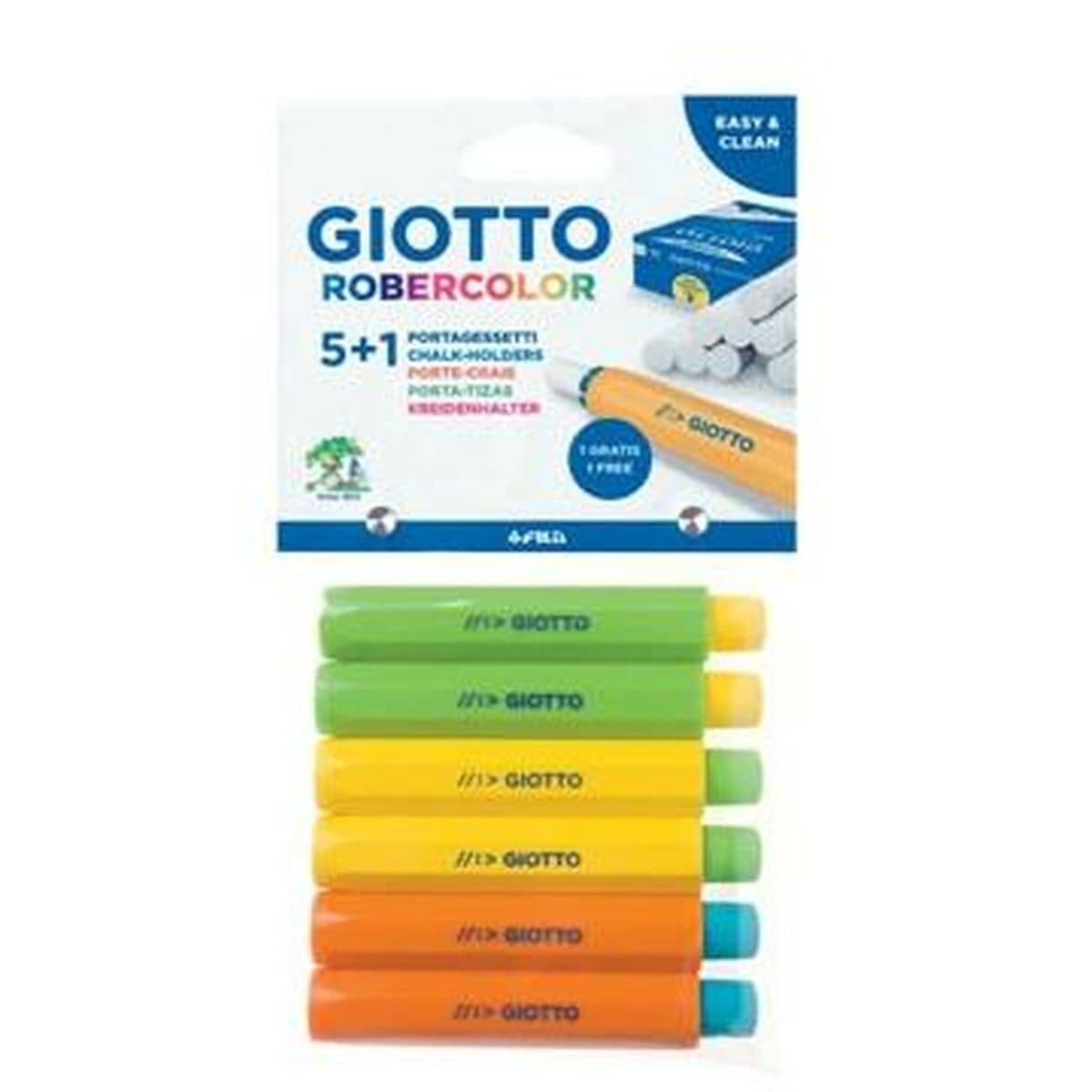 Portatizas Giotto Multicolor 6 Unidades 6 Piezas