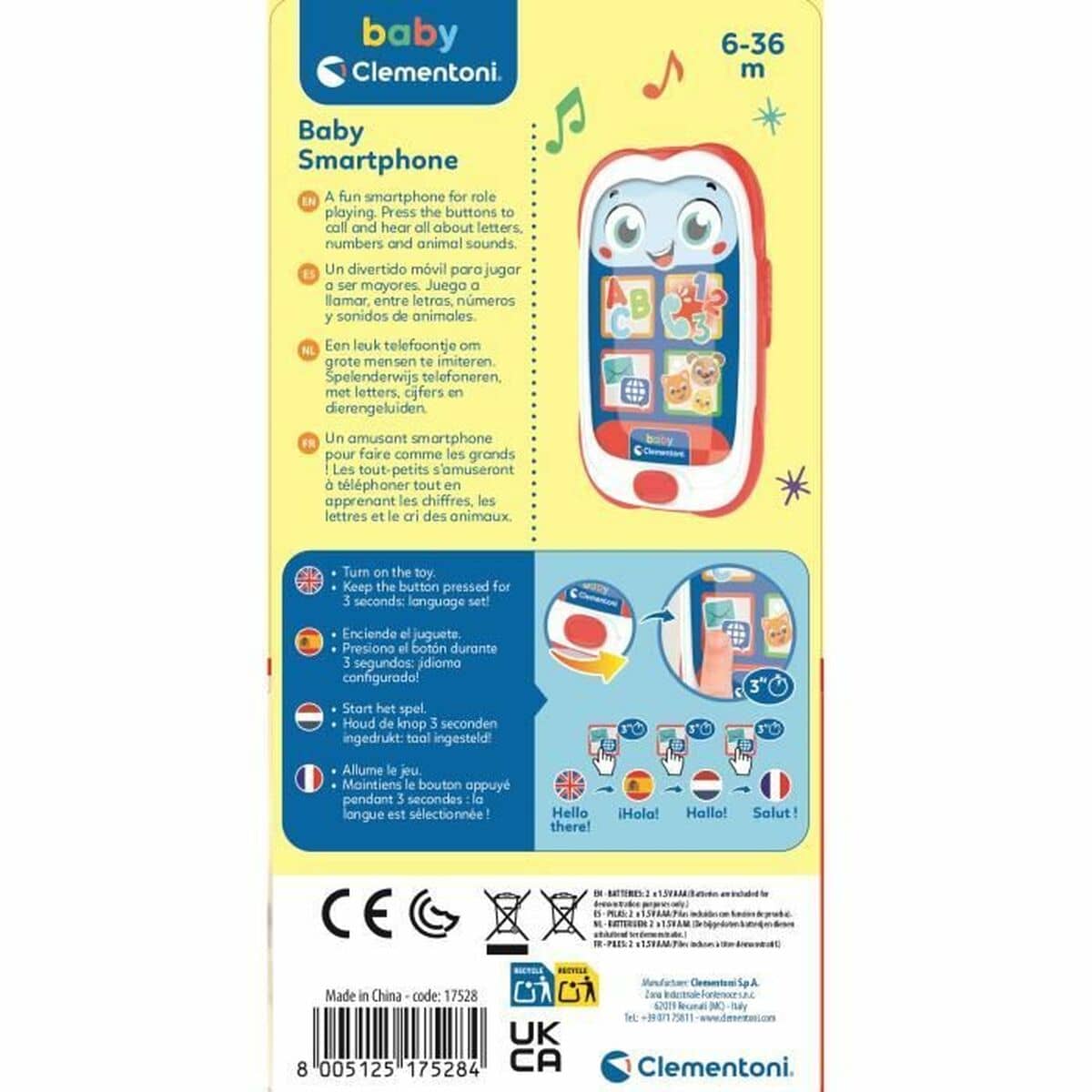 Teléfono de Juguete Clementoni Baby