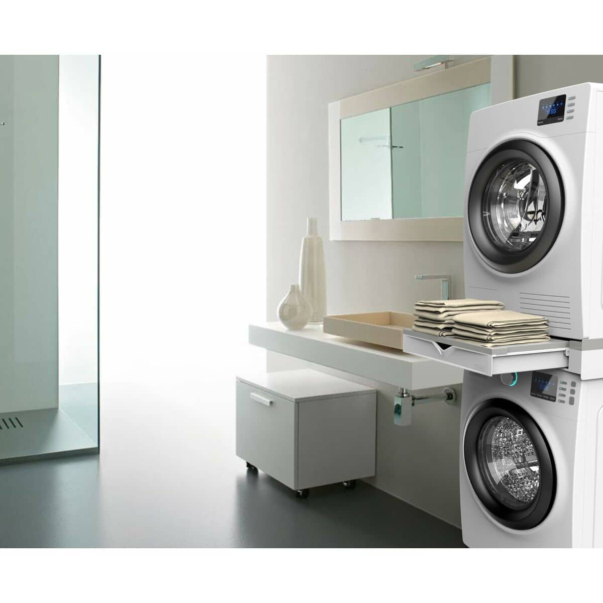 Kit Unión Lavadora-Secadora Meliconi 656123 60 x 60 cm Blanco
