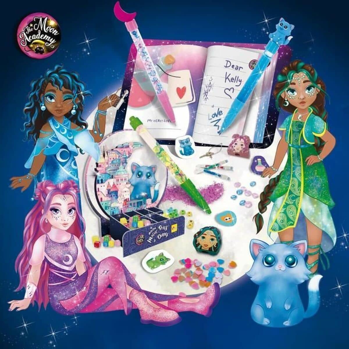 Diario con Accesorios Lisciani Giochi THE MOON ACADEMY Multicolor