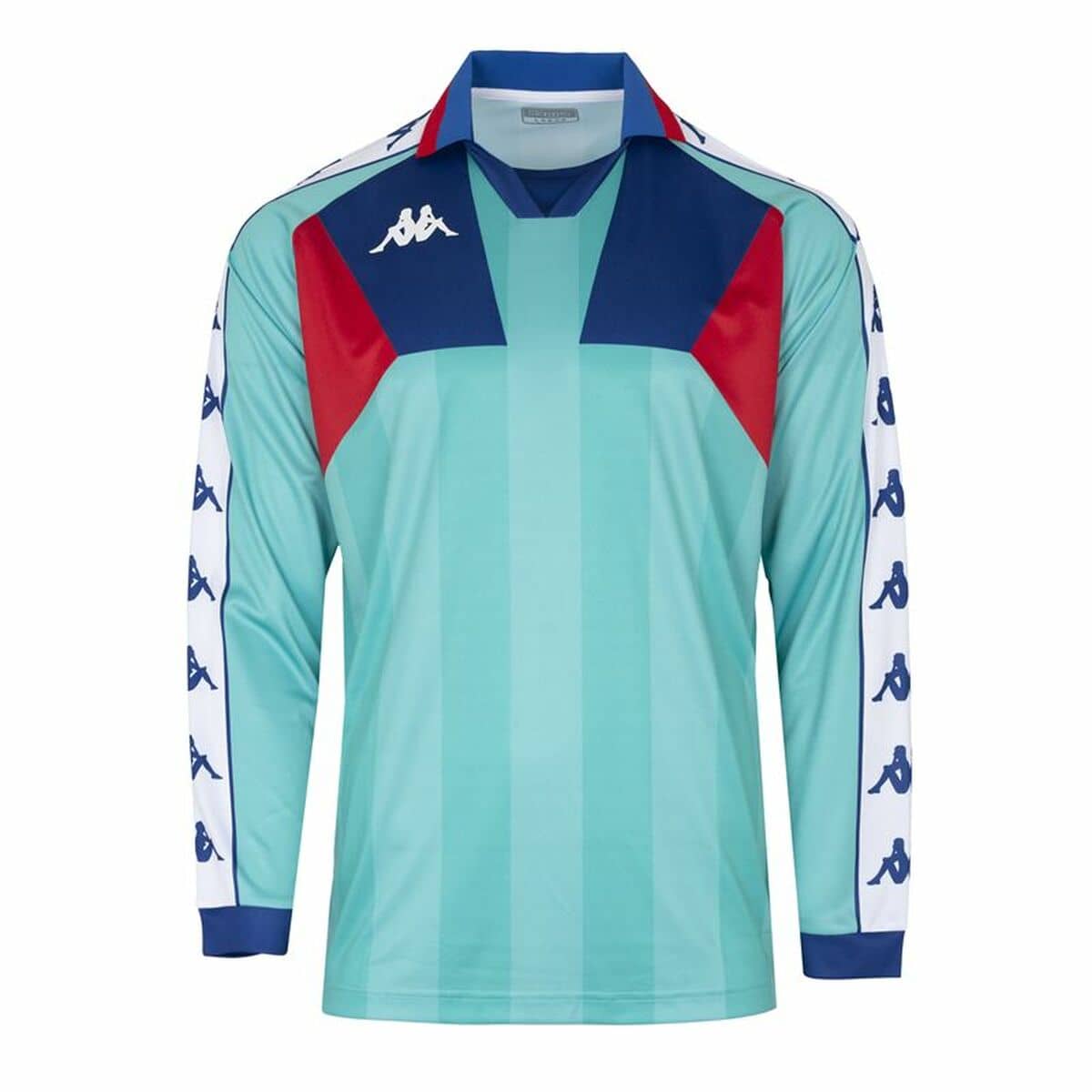 Camiseta de Fútbol de Manga Corta Hombre Kappa Amario Azul Rojo