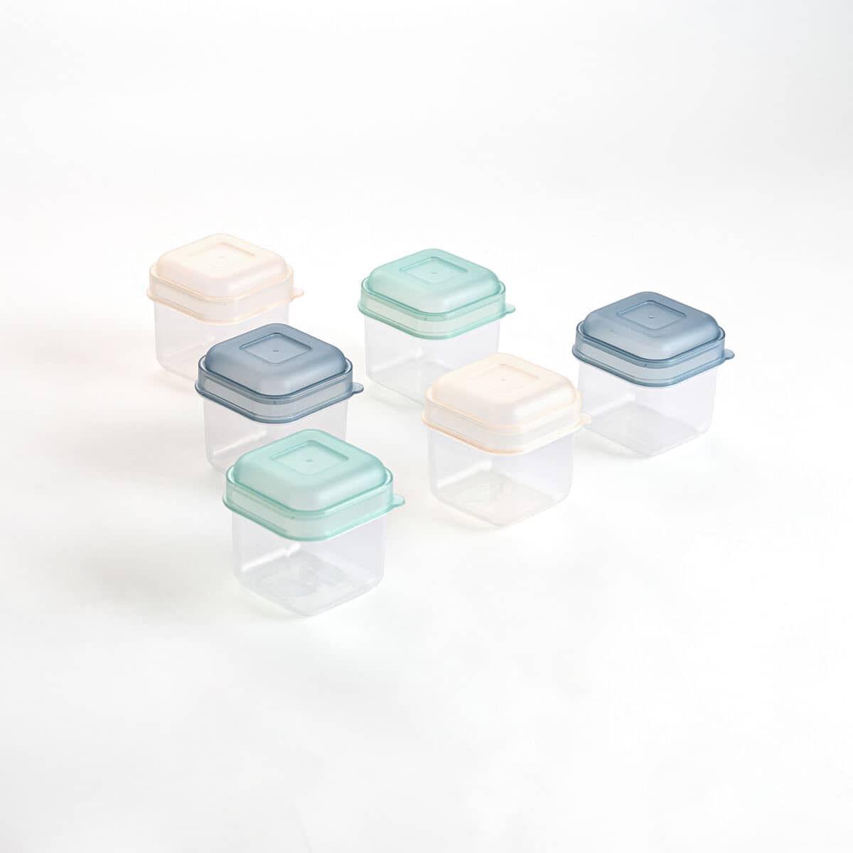 Set de Recipientes de Cocina Herméticos Apilables Quid Minimal 5 x 5 x 6 cm 6 Piezas