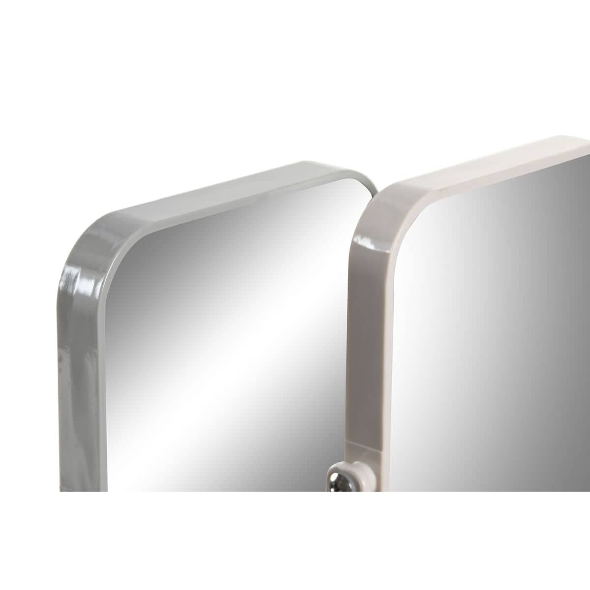 Espejo con Soporte DKD Home Decor Beige Gris Crema Poliestireno 15 x 2,5 x 19,2 cm (2 Unidades)