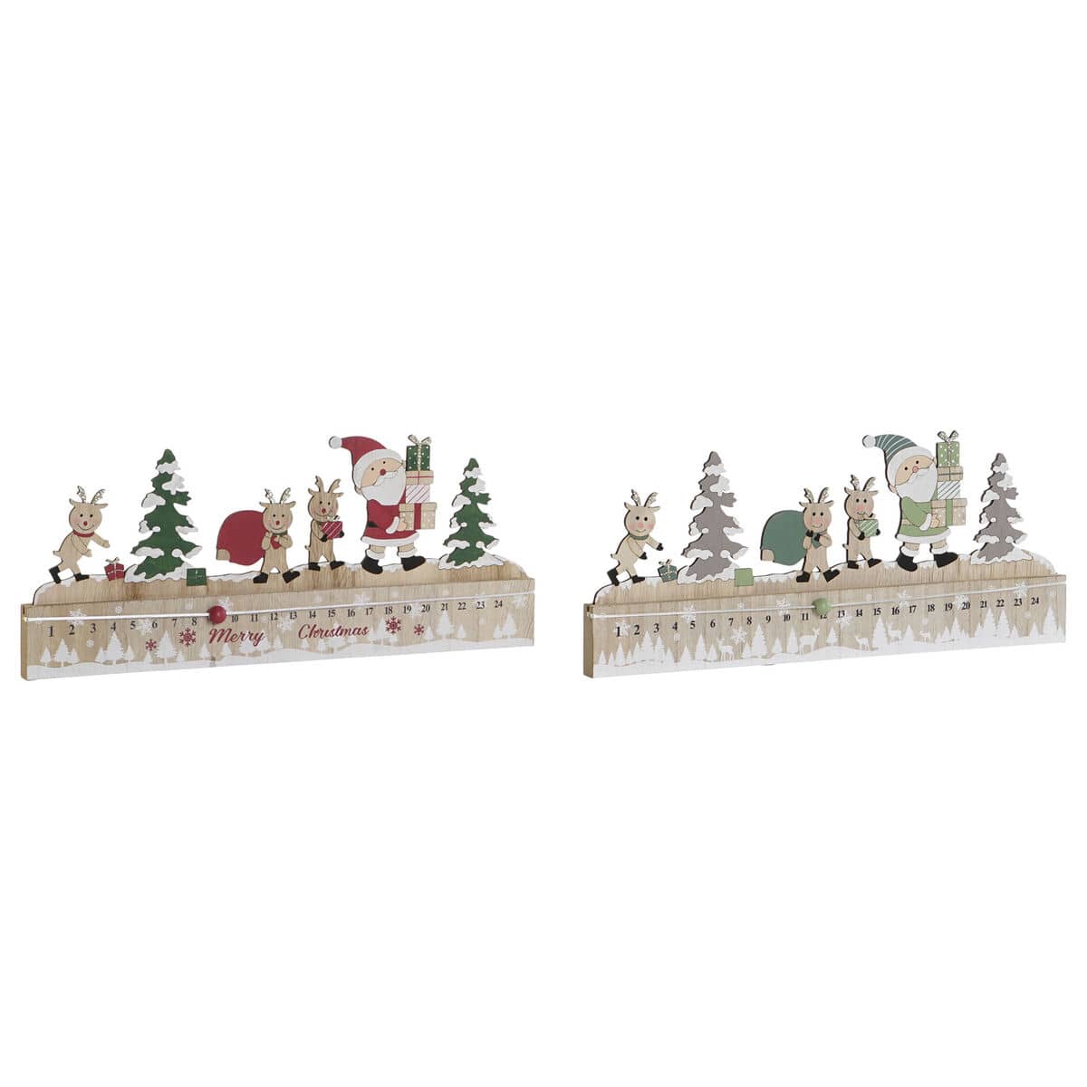 Calendario de Adviento DKD Home Decor Madera MDF 45 x 1 x 19 cm 45 x 2 x 19 cm (2 Unidades)