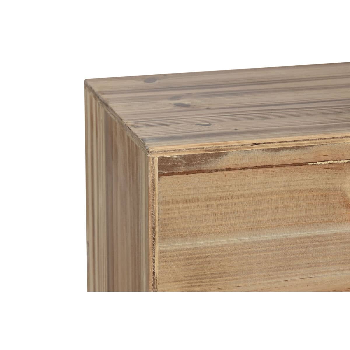 Mueble de TV Home ESPRIT Negro Natural Abeto Madera MDF 130 x 24 x 51 cm