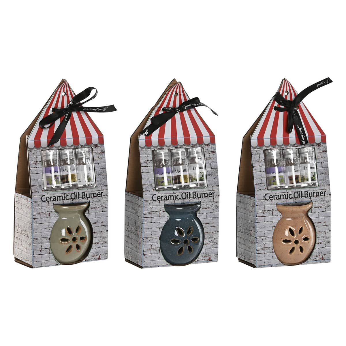 Quemador de esencias Home ESPRIT 11 x 6 x 24,5 cm (3 Unidades)