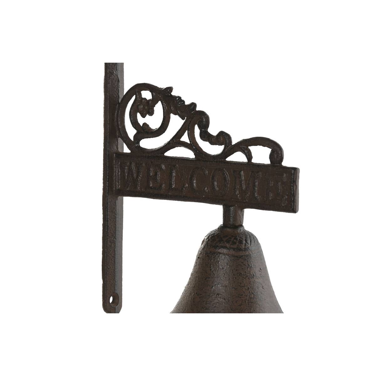 Campana Home ESPRIT Marrón Negro Cuerda Hierro 14,5 x 7,5 x 18,5 cm