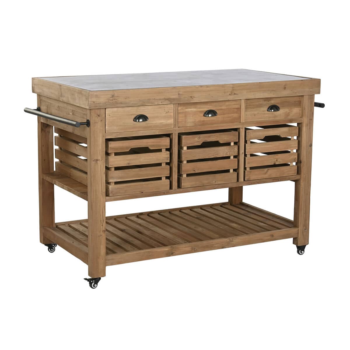 Mueble de cocina Home ESPRIT Negro Natural 142 x 75 x 96 cm