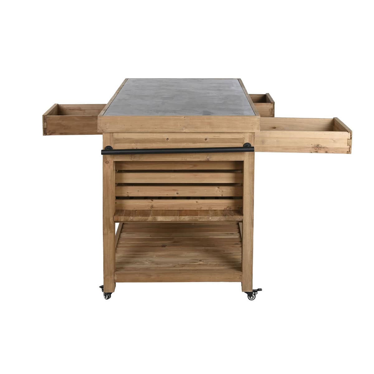 Mueble de cocina Home ESPRIT Negro Natural 142 x 75 x 96 cm