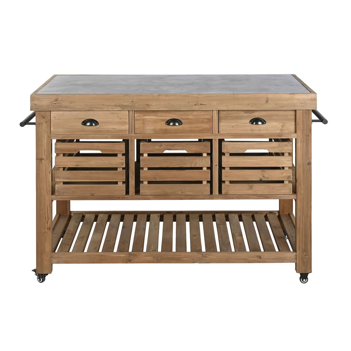 Mueble de cocina Home ESPRIT Negro Natural 142 x 75 x 96 cm