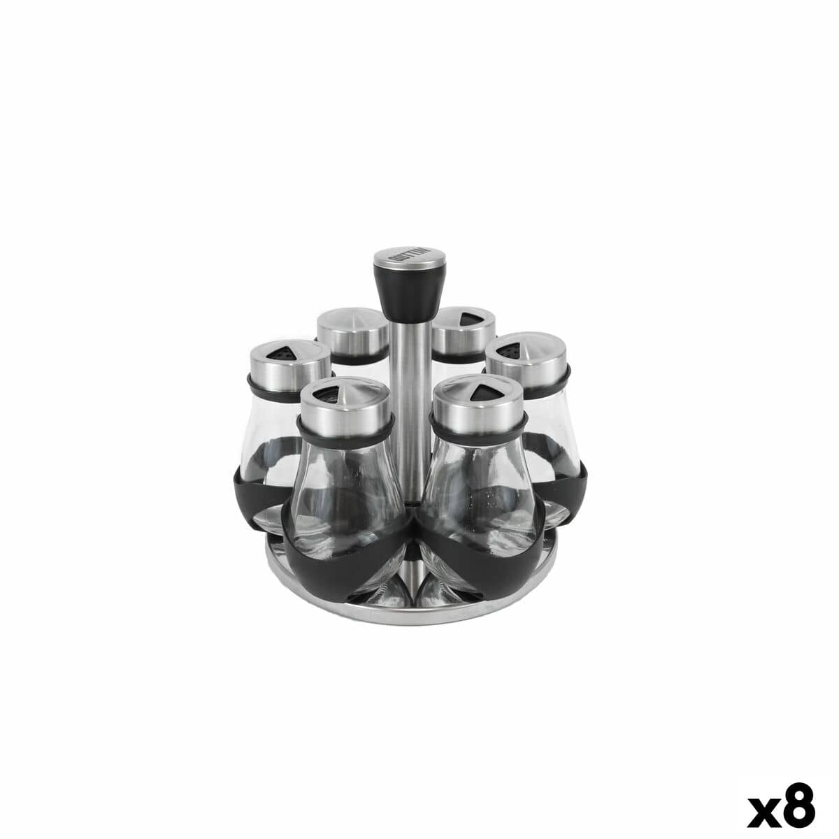 Especiero de Acero Inoxidable Quttin 17,8 X 17,8 X 16,3 CM (6 Piezas) (8 Unidades)