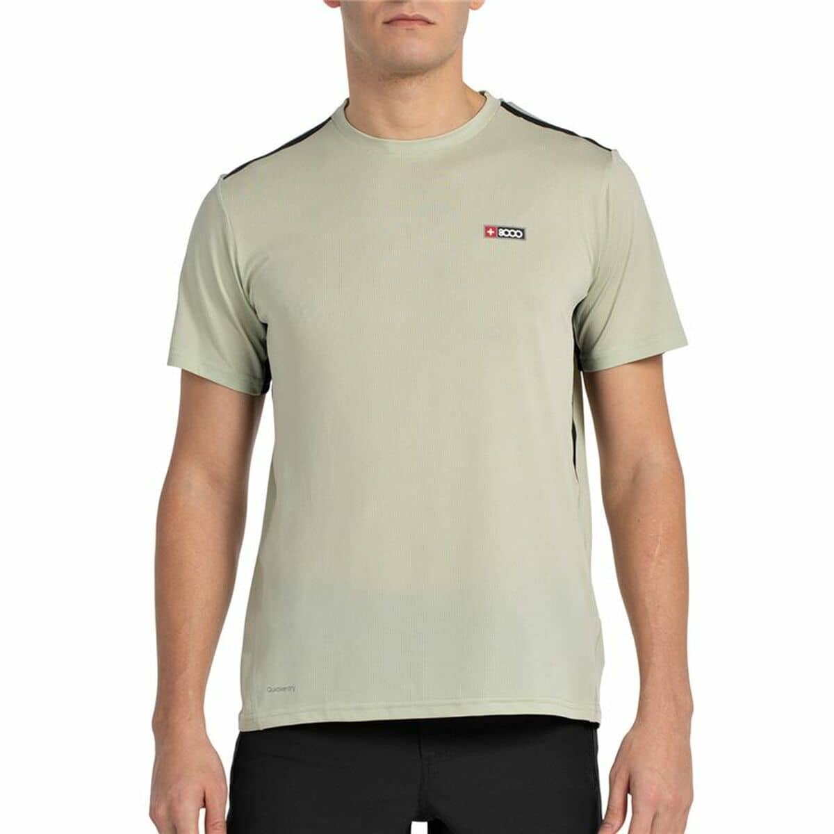 Camiseta Deportiva de Manga Corta +8000 Turqui Gris claro
