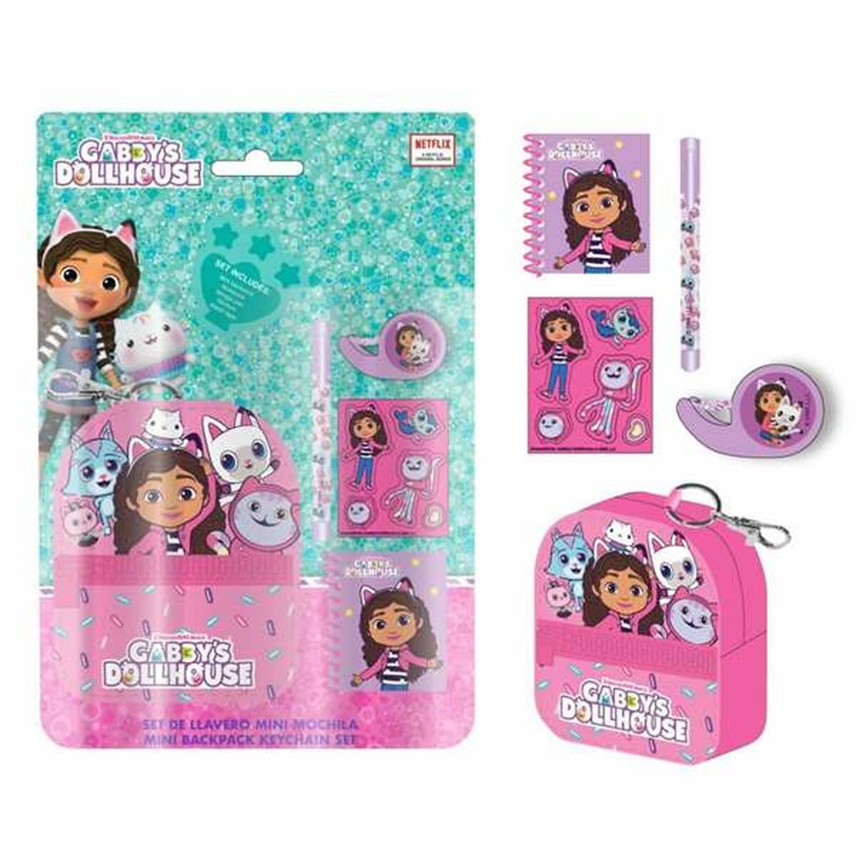 Set de Papelería Gabby's Dollhouse 5 Piezas