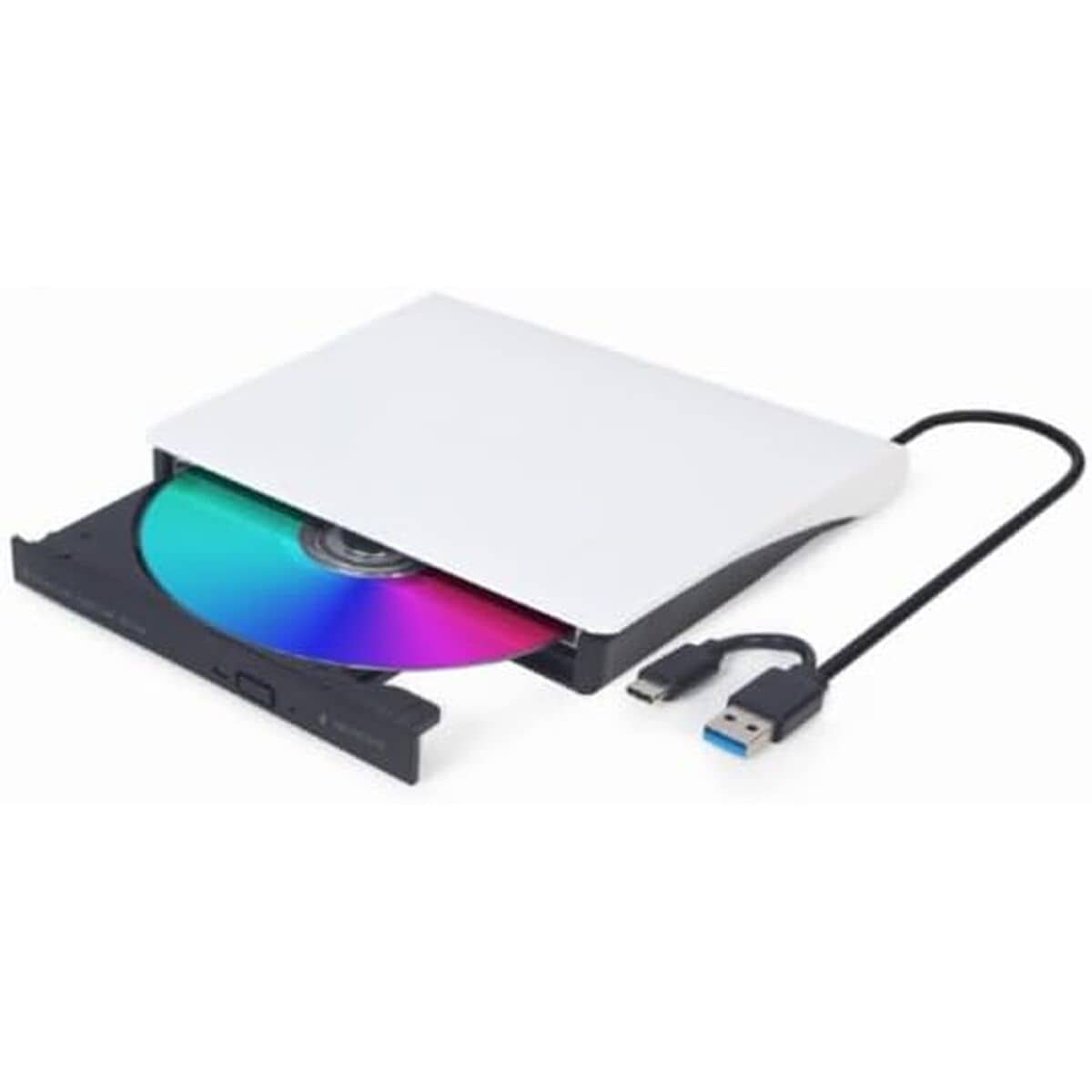 Grabadora Externa GEMBIRD DVD-USB-031-BW DVD-R 8x, DVD-R DL 8x, DVD-RW 8x, DVD-ROM 8x, DVD-RAM 5x, DVD+R 8x, DVD+R DL 8x, DVD+RW