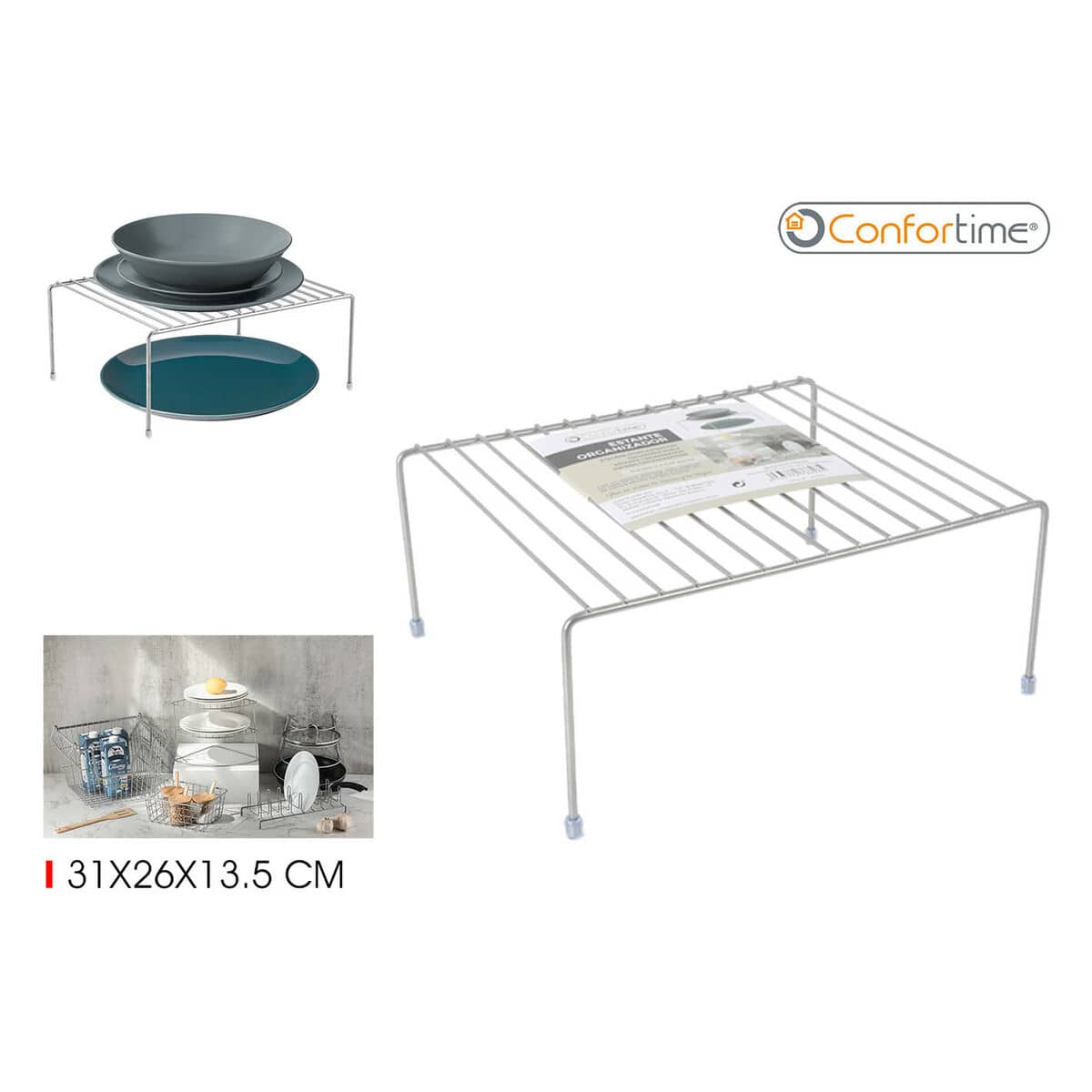 Organizador para Armario de Cocina Confortime 31 x 26 x 13,5 cm (12 Unidades)