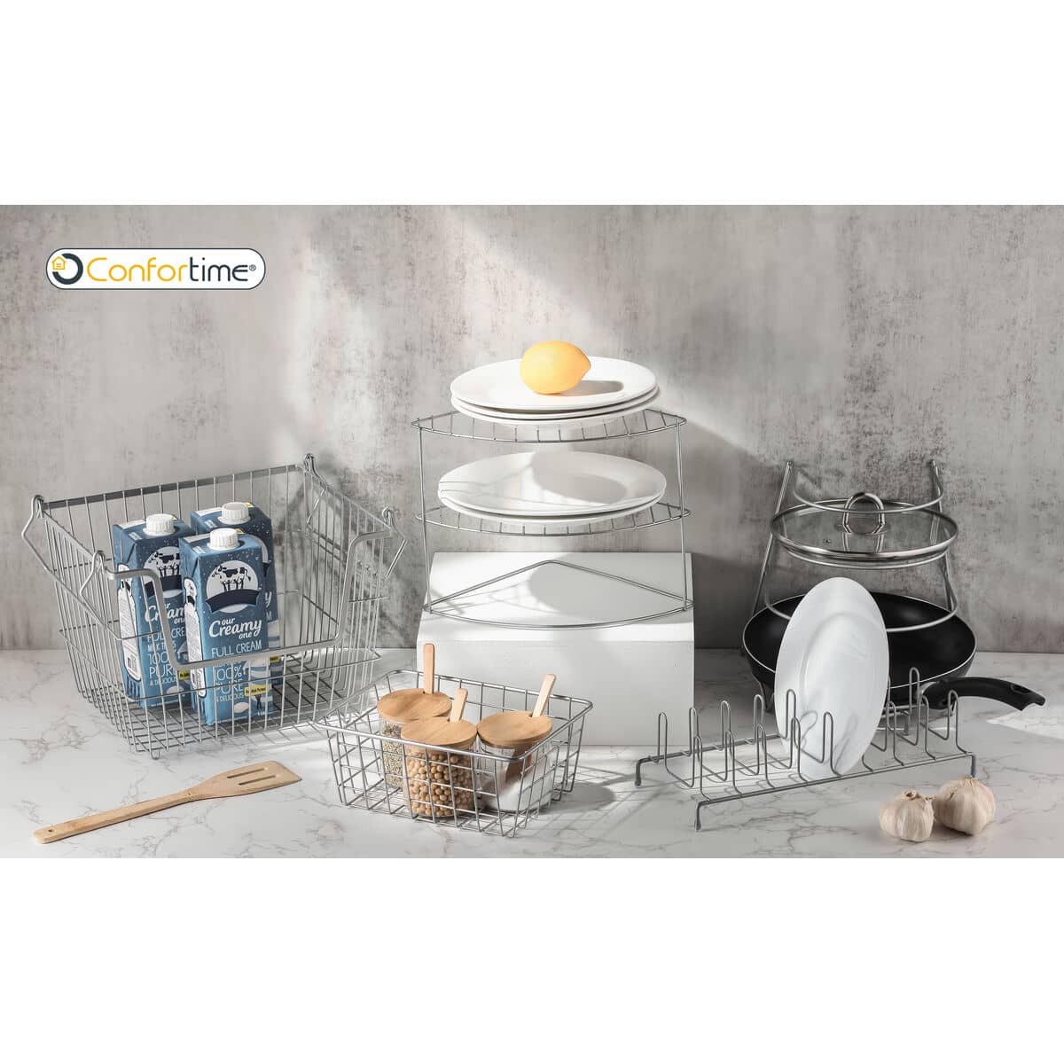 Organizador para Armario de Cocina Confortime 37 x 21 x 13,5 cm (12 Unidades)