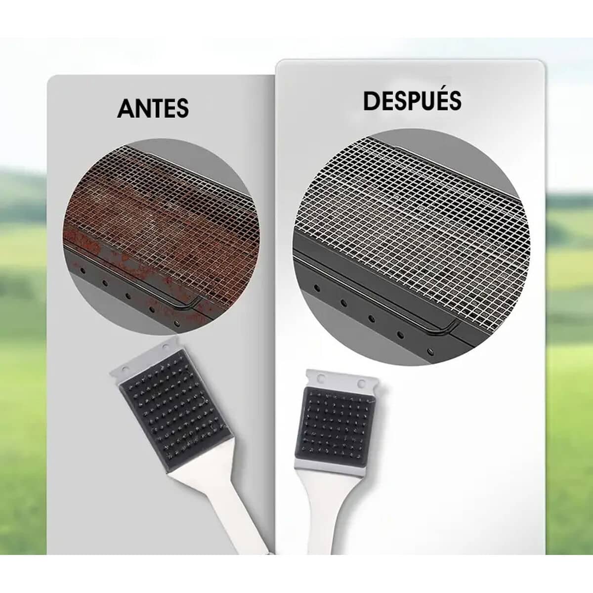Cepillo de Limpieza para Barbacoas Algon 44 x 6,5 x 4,5 cm Acero (12 Unidades)