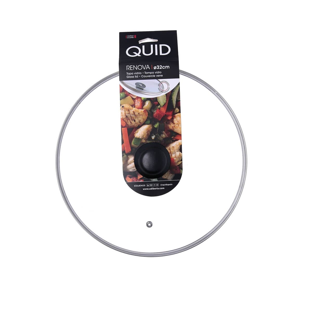 Tapa para Olla Quid Renova Transparente Vidrio Ø 32 cm (6 Unidades)