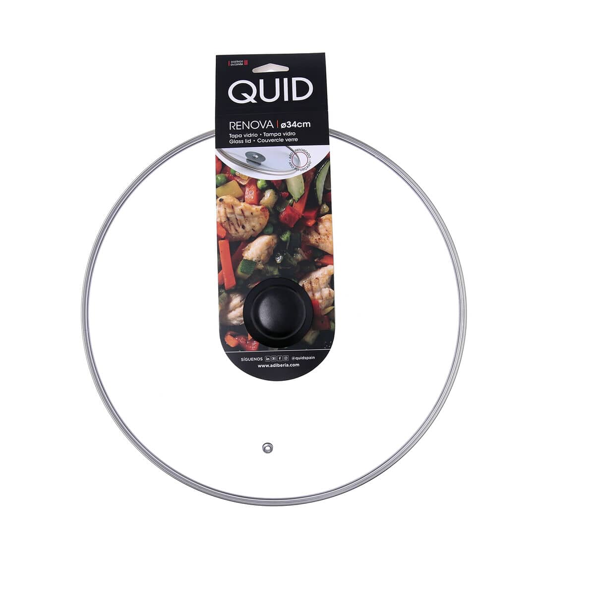 Tapa para Olla Quid Renova Transparente Vidrio Ø 34 cm (6 Unidades)
