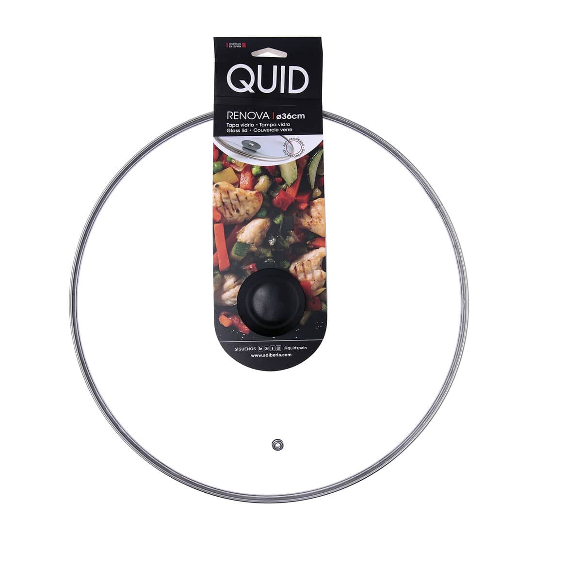 Tapa para Olla Quid Renova Transparente Vidrio Ø 36 cm (6 Unidades)