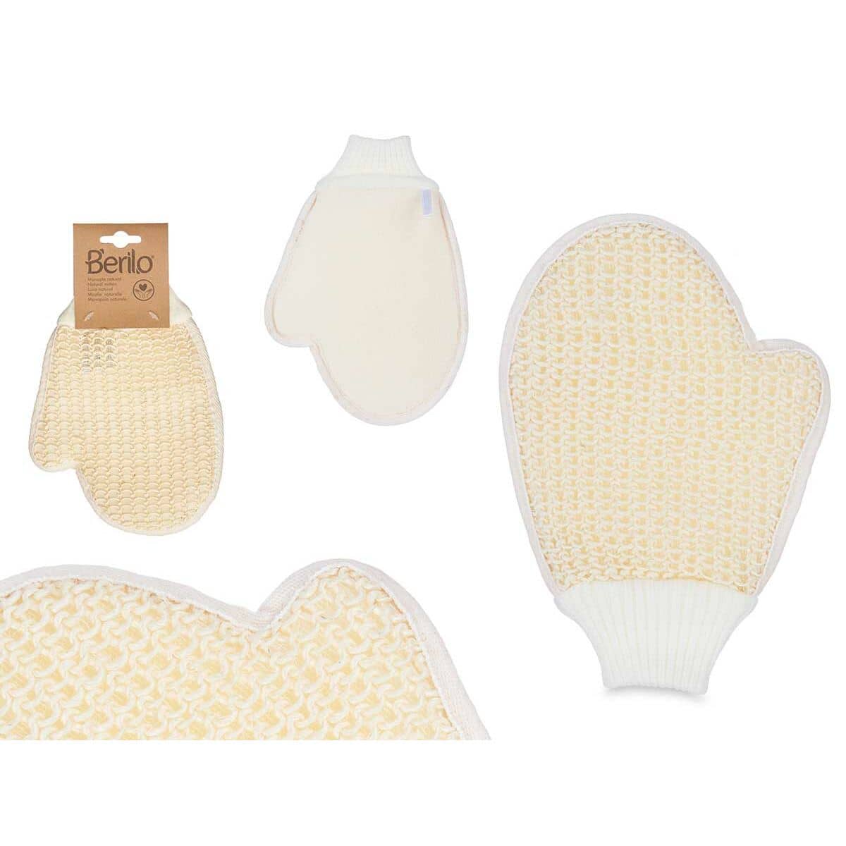 Manopla Exfoliante Berilo Blanco Beige (12 Unidades)