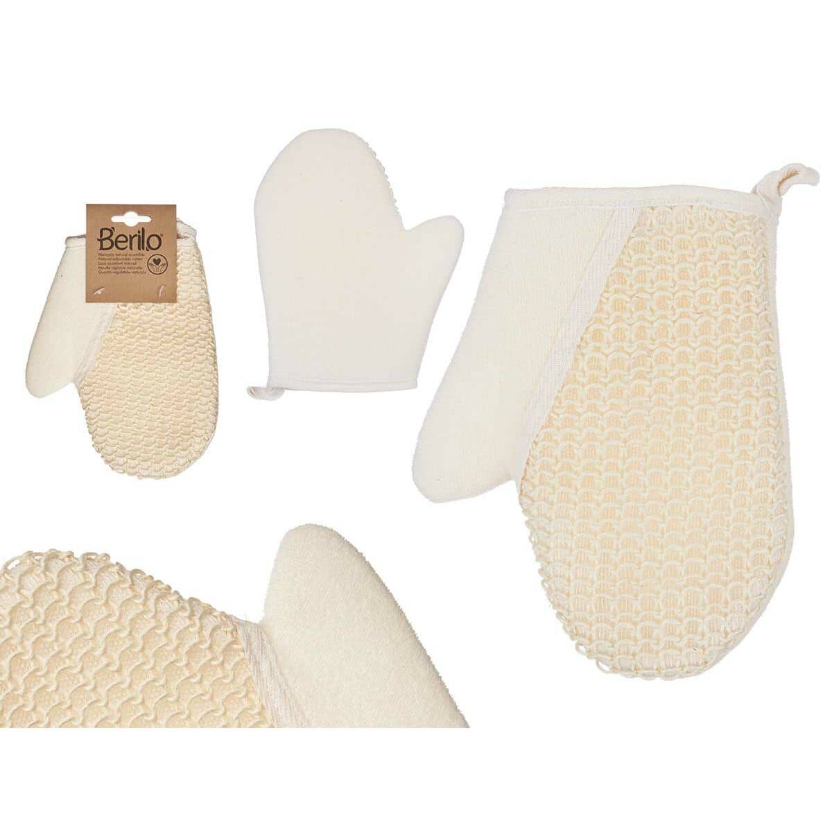 Manopla Exfoliante Berilo Blanco Beige (12 Unidades)