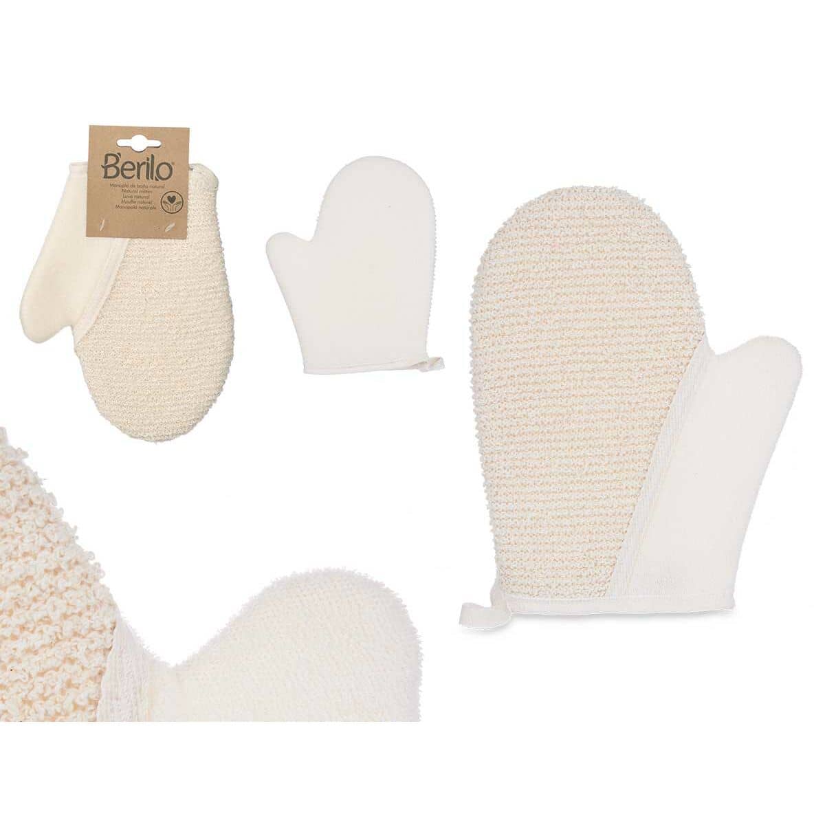 Manopla Exfoliante Berilo Blanco Beige (12 Unidades)