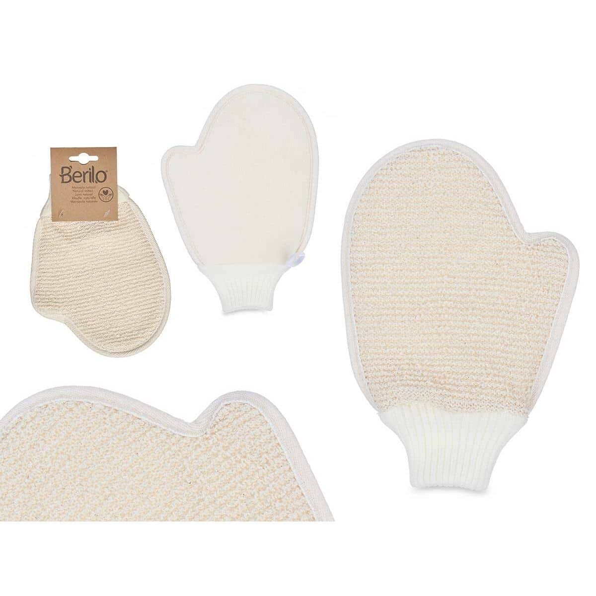 Manopla Exfoliante Berilo Blanco Beige (12 Unidades)