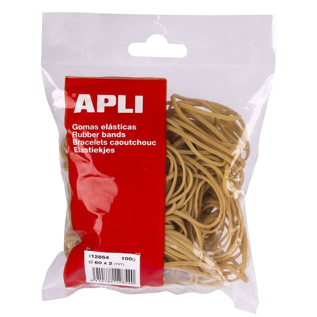 Gomas elásticas Apli Marrón 100 x 2 mm (100 Unidades)