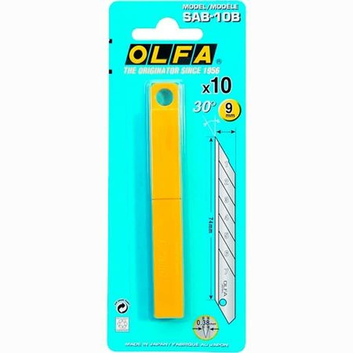 Hoja Cúter Olfa 9 mm 10 Piezas 6 Unidades