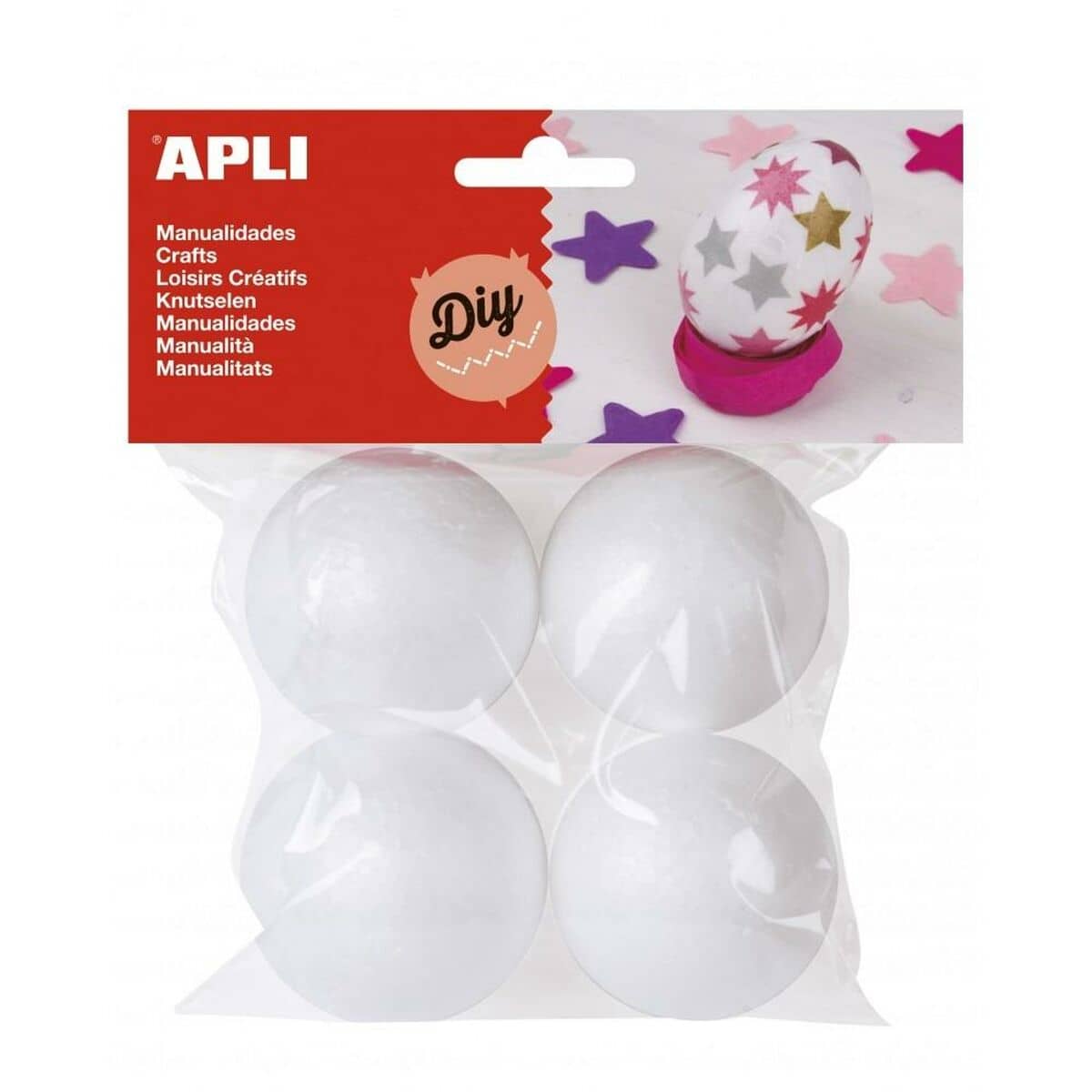 Material para Manualidades Apli 45 mm Bola Blanco (20 Unidades)